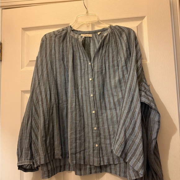 Doen Tops - Doen Blue Striped Women's Blouse